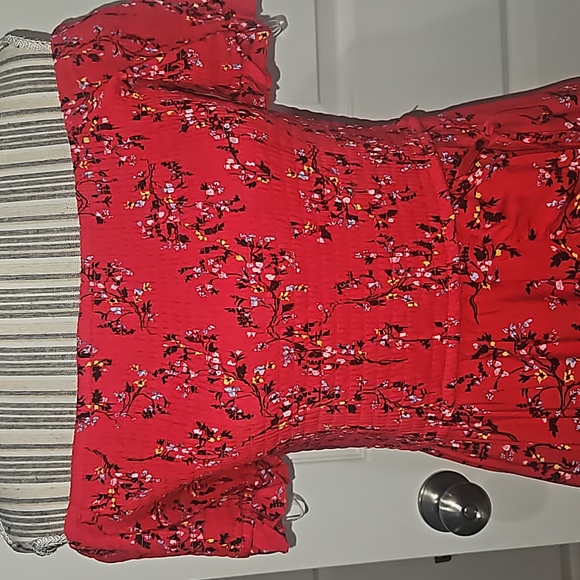 Xhilaration Women Smocked Wrap around Floral Multicolor Mini Dress Size L - Picture 4 of 15